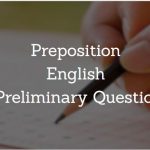 Preposition English WBCS Preliminary Question Paper
