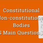 Constitutional & Non-Constitutional Bodies Polity WBCS Main Question Paper