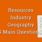 Resources & Industry - Geography - WBCS Main Question Paper