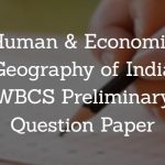 Human & Economic Geography of India
