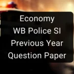 Economy - WB Police SI Previous Year Question Paper